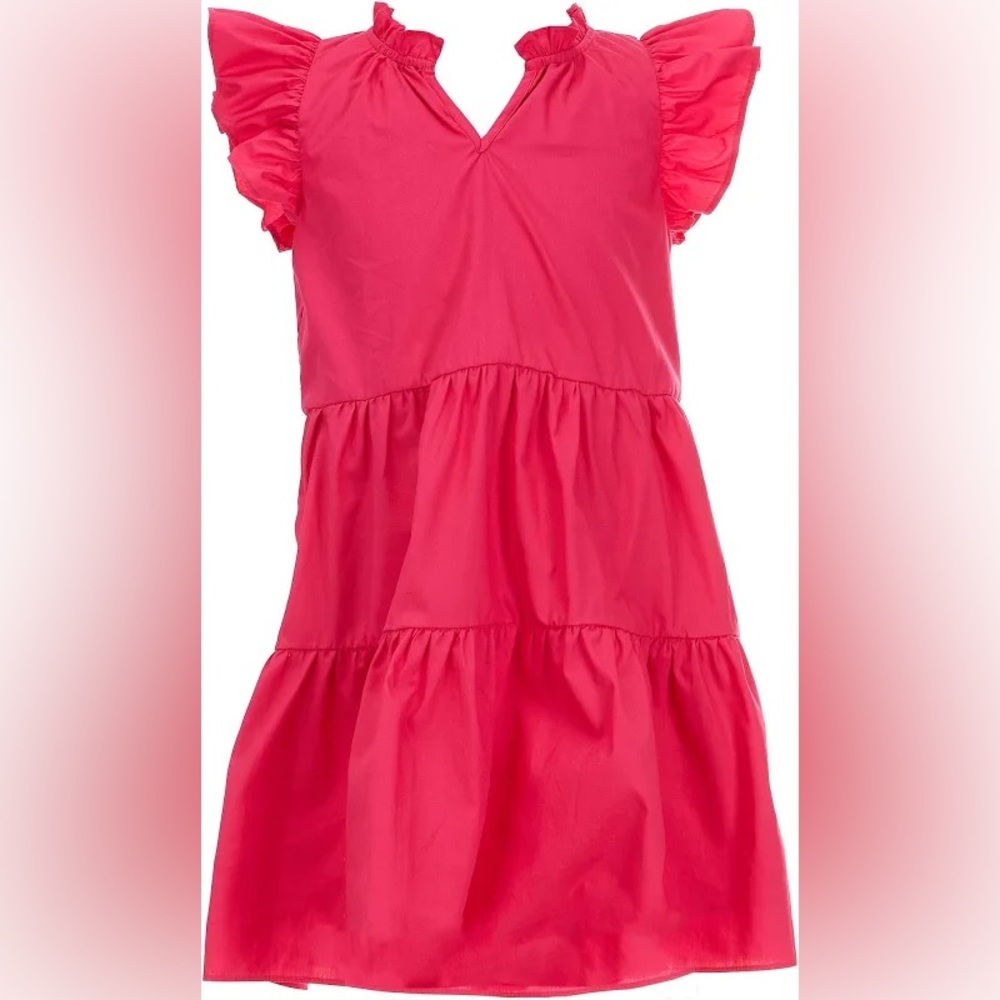 Vibrant Pink Ruffled Dress
